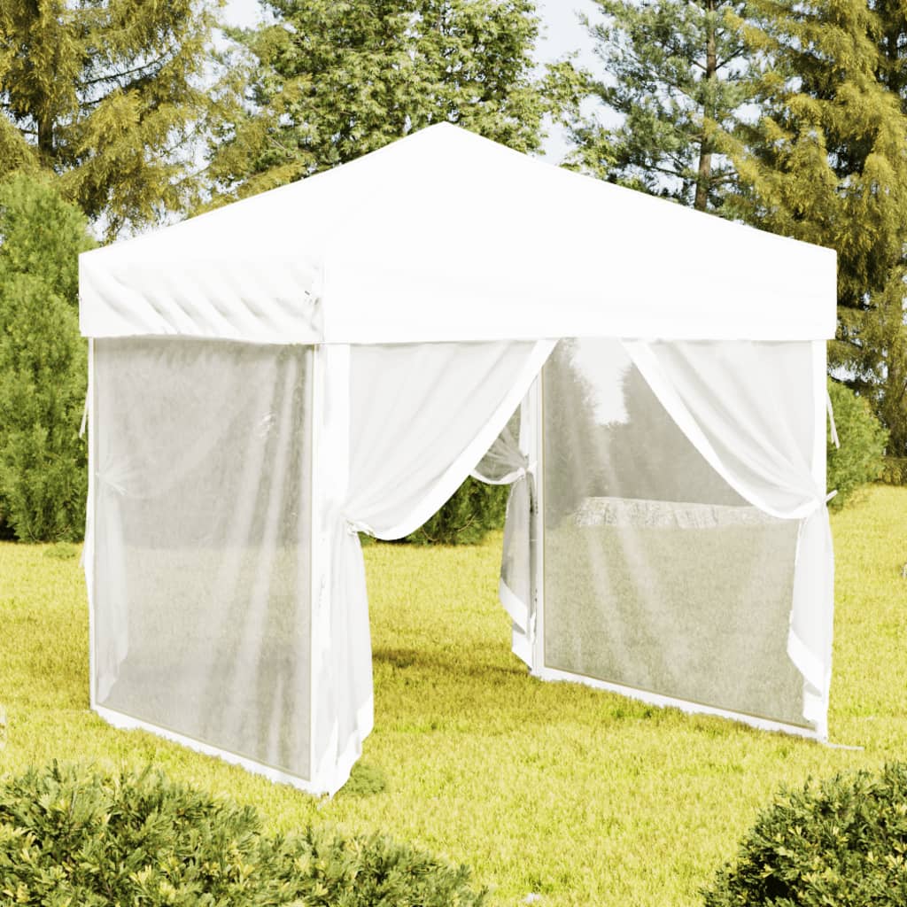 Carpa de fiesta plegable con paredes laterales antracita 3x3 m