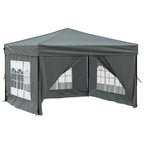 Carpa de fiesta plegable con paredes laterales antracita 3x3 m