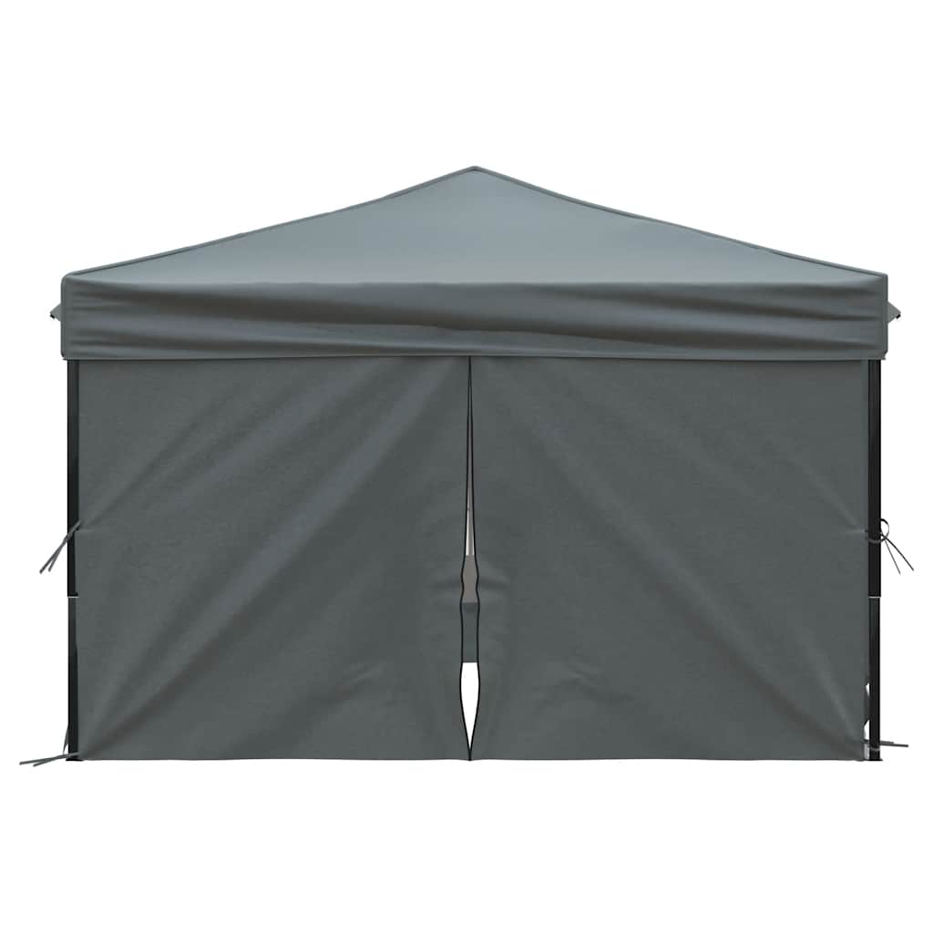 Carpa de fiesta plegable con paredes laterales antracita 3x3 m