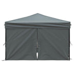 Carpa de fiesta plegable con paredes laterales antracita 3x3 m