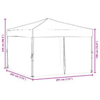 Carpa de fiesta plegable con paredes laterales antracita 3x3 m