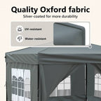 Carpa de fiesta plegable con paredes laterales antracita 3x3 m