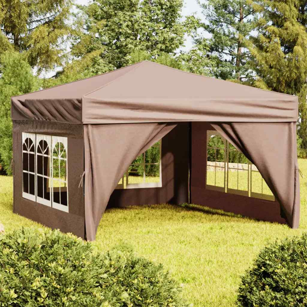 Carpa de fiesta plegable con paredes laterales antracita 3x3 m