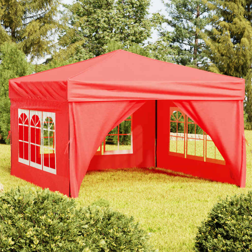 Carpa de fiesta plegable con paredes laterales antracita 3x3 m