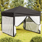 Carpa de fiesta plegable con paredes laterales antracita 2x2 m