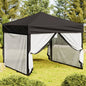 Carpa de fiesta plegable con paredes laterales antracita 3x3 m