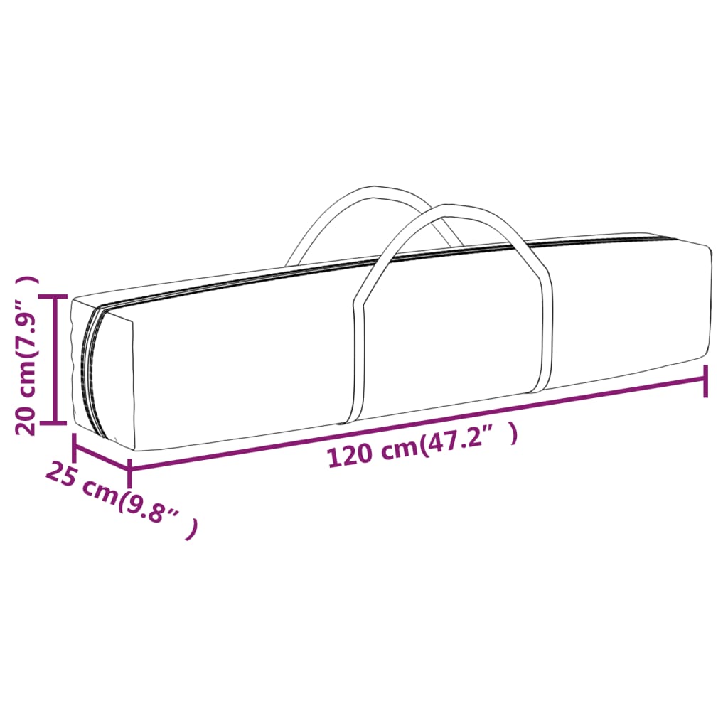 Carpa para fiestas plegable azul 3x6 m