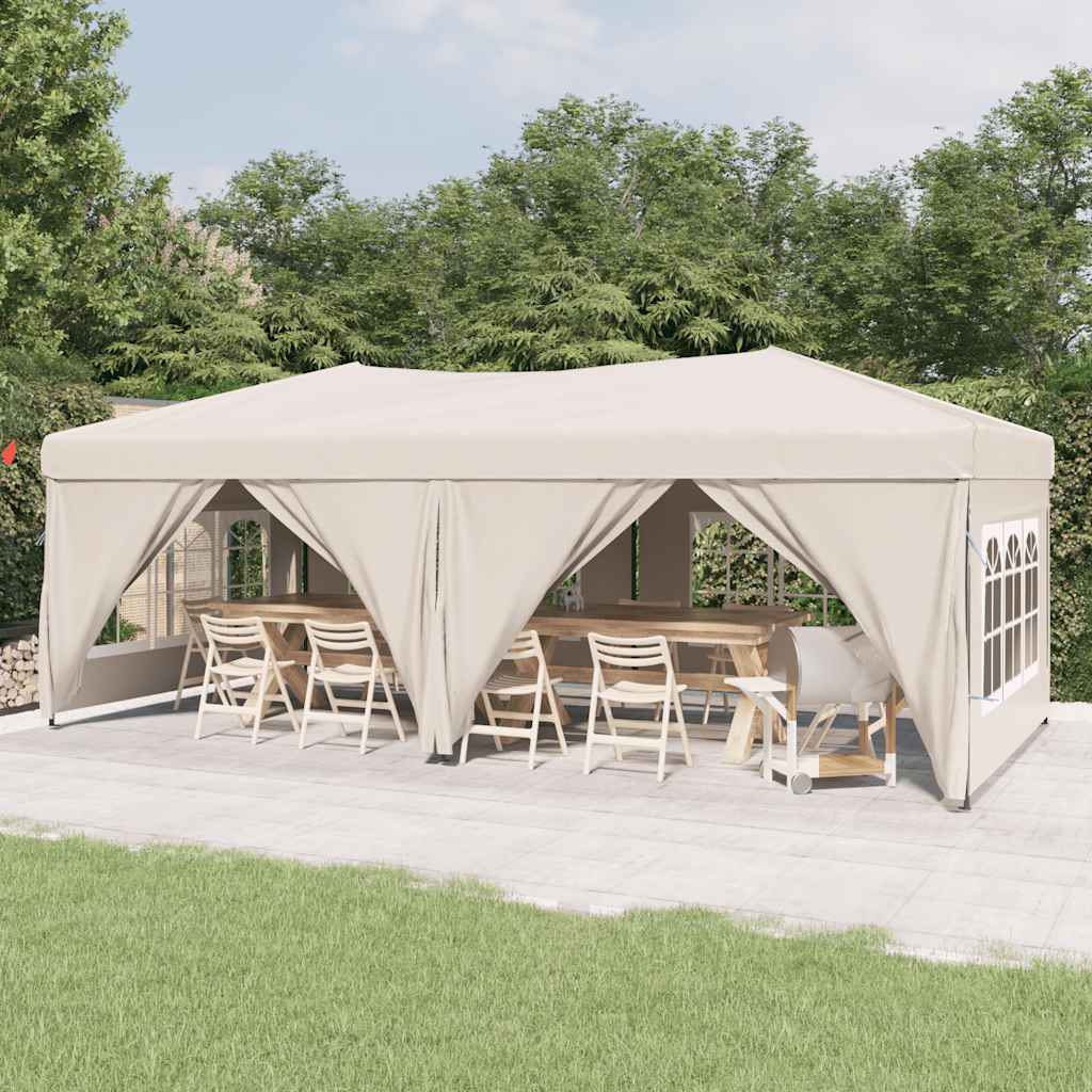 Carpa de fiesta plegable con paredes laterales antracita 3x3 m