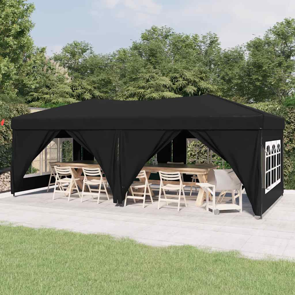 Carpa de fiesta plegable con paredes laterales antracita 3x3 m