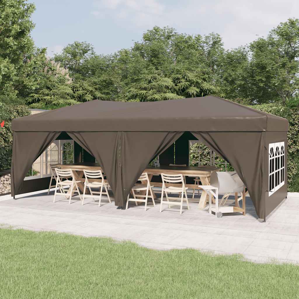 Carpa de fiesta plegable con paredes laterales antracita 3x3 m