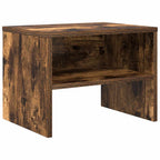 Mesita de noche madera contrachapada roble ahumado 40x30x30 cm