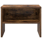 Mesita de noche madera contrachapada roble ahumado 40x30x30 cm