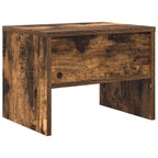 Mesita de noche madera contrachapada roble ahumado 40x30x30 cm