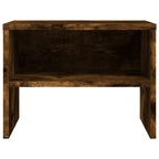Mesita de noche madera contrachapada roble ahumado 40x30x30 cm