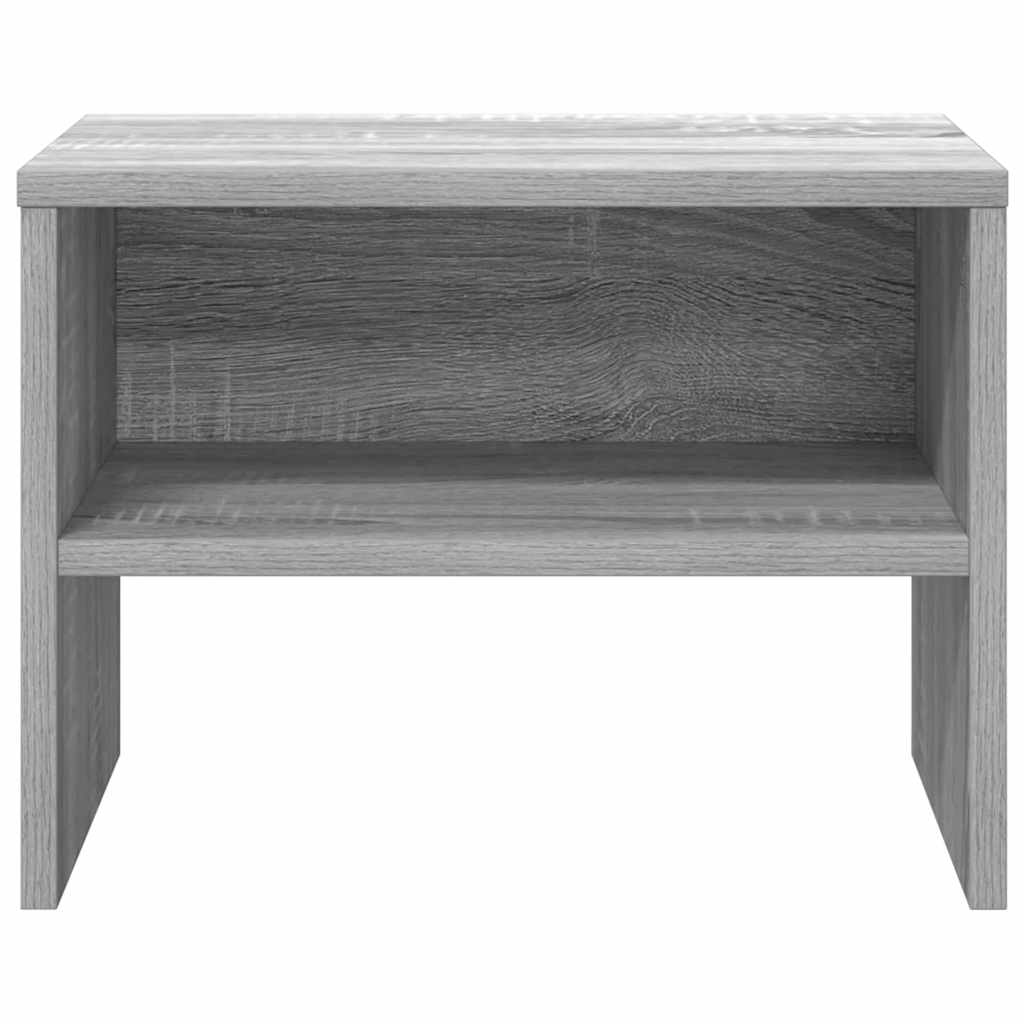 Mesita de noche madera contrachapada gris Sonoma 40x30x30 cm