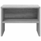 Mesita de noche madera contrachapada gris Sonoma 40x30x30 cm