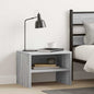 Mesita de noche madera contrachapada gris Sonoma 40x30x30 cm