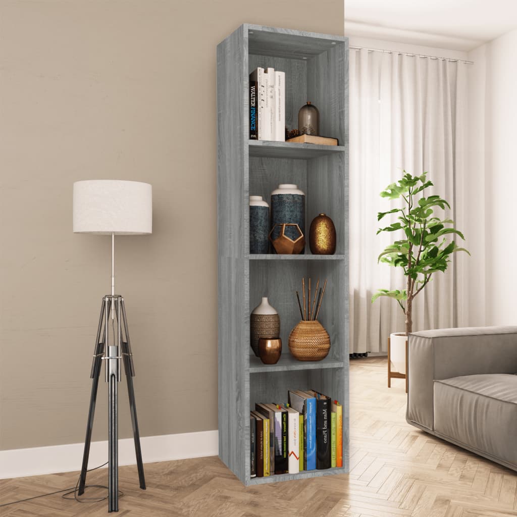 Estantería de madera de ingeniería envejecida 132x29x141,5 cm