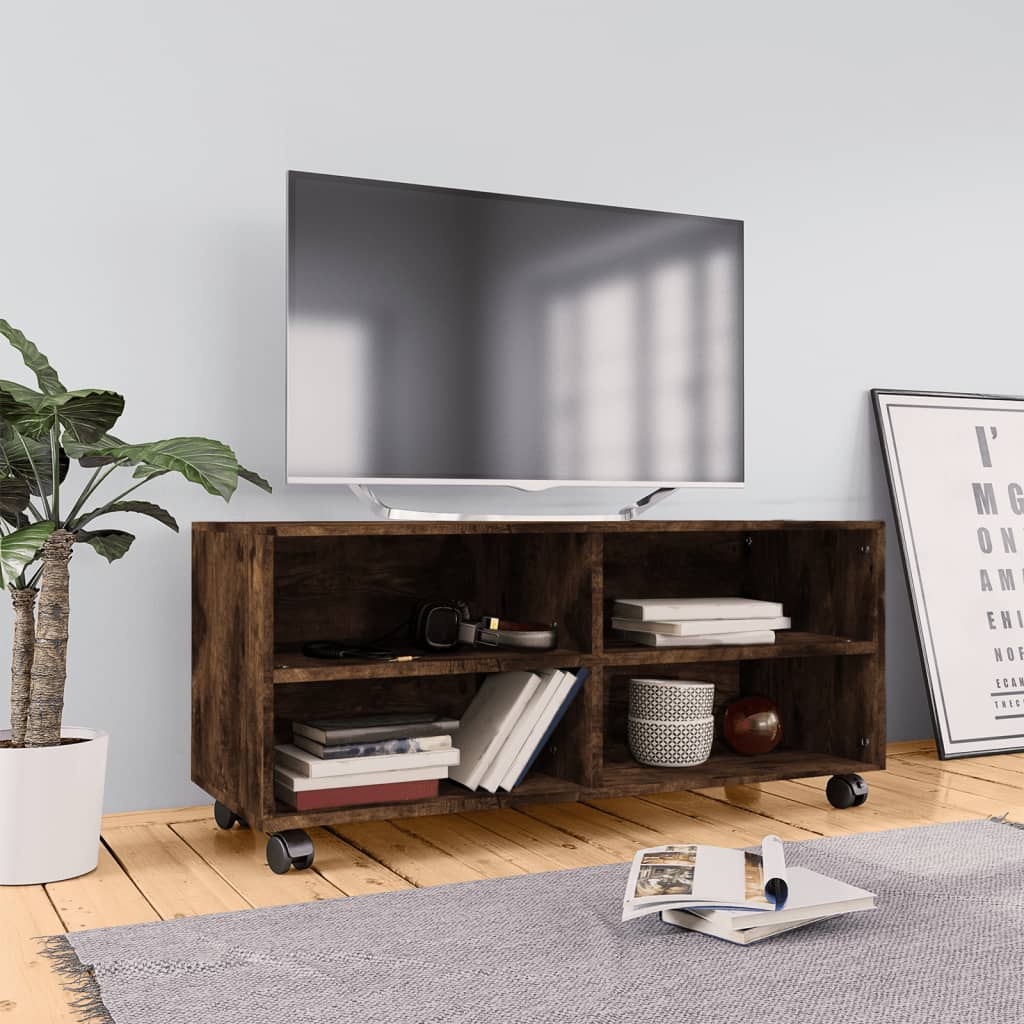 Mueble para TV de madera maciza reciclada 120x30x40 cm