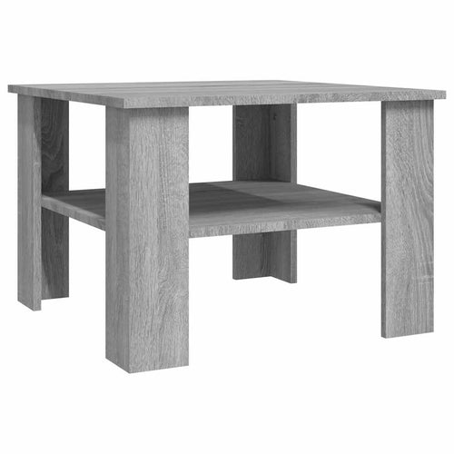 Mesa de centro de contraplacado cinza Sonoma 60x60x42 cm