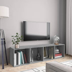 Estantería/mueble de TV madera gris Sonoma 143x30x36 cm