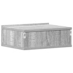 Mesita de noche flotante madera contrachapada gris 40x30x15cm