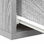 Mesita de noche flotante madera contrachapada gris 40x30x15cm
