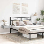 Mesita de noche flotante 2 uds madera gris Sonoma 40x30x15 cm