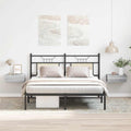Mesita de noche flotante 2 uds madera gris Sonoma 40x30x15 cm