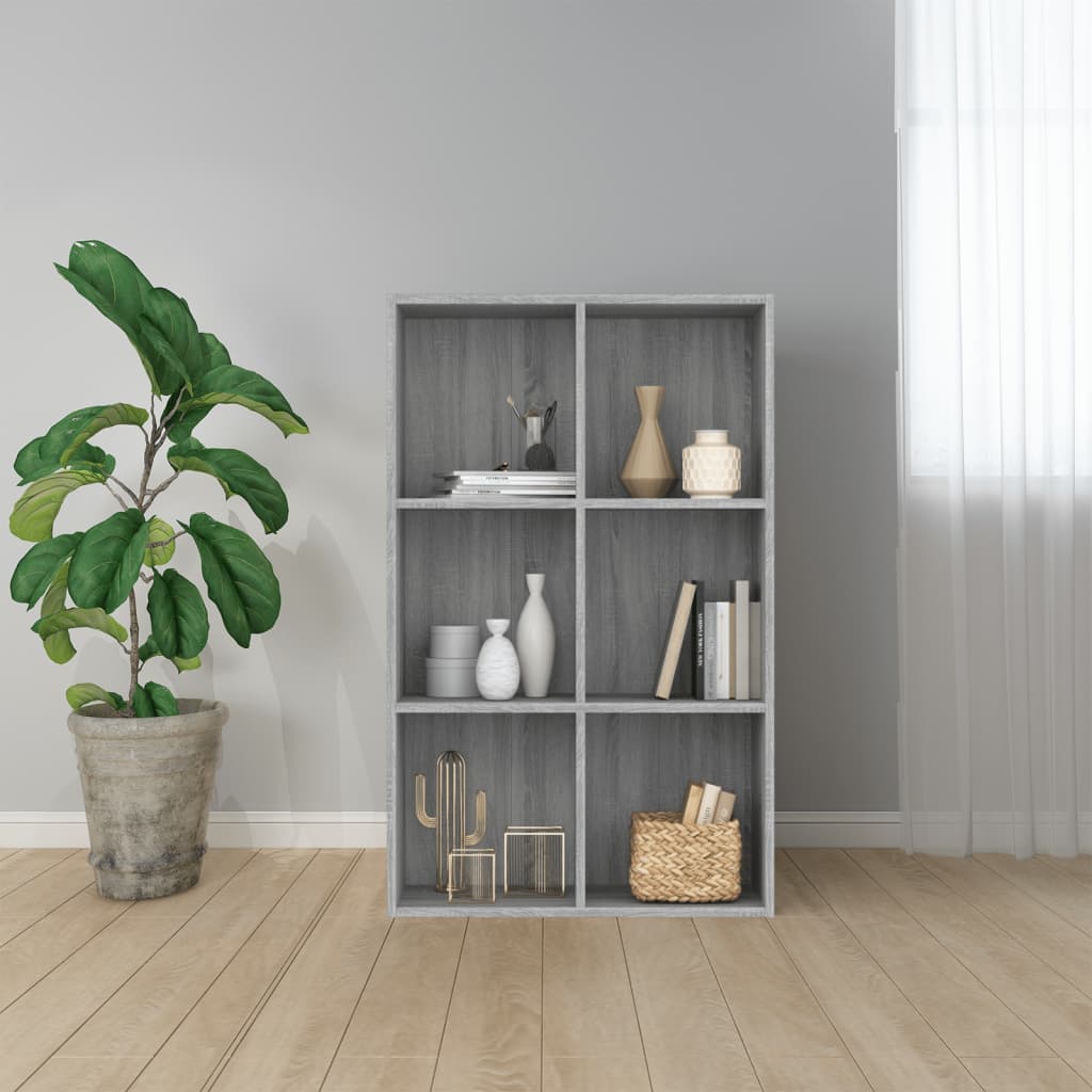 Estantería de madera de ingeniería envejecida 132x29x141,5 cm