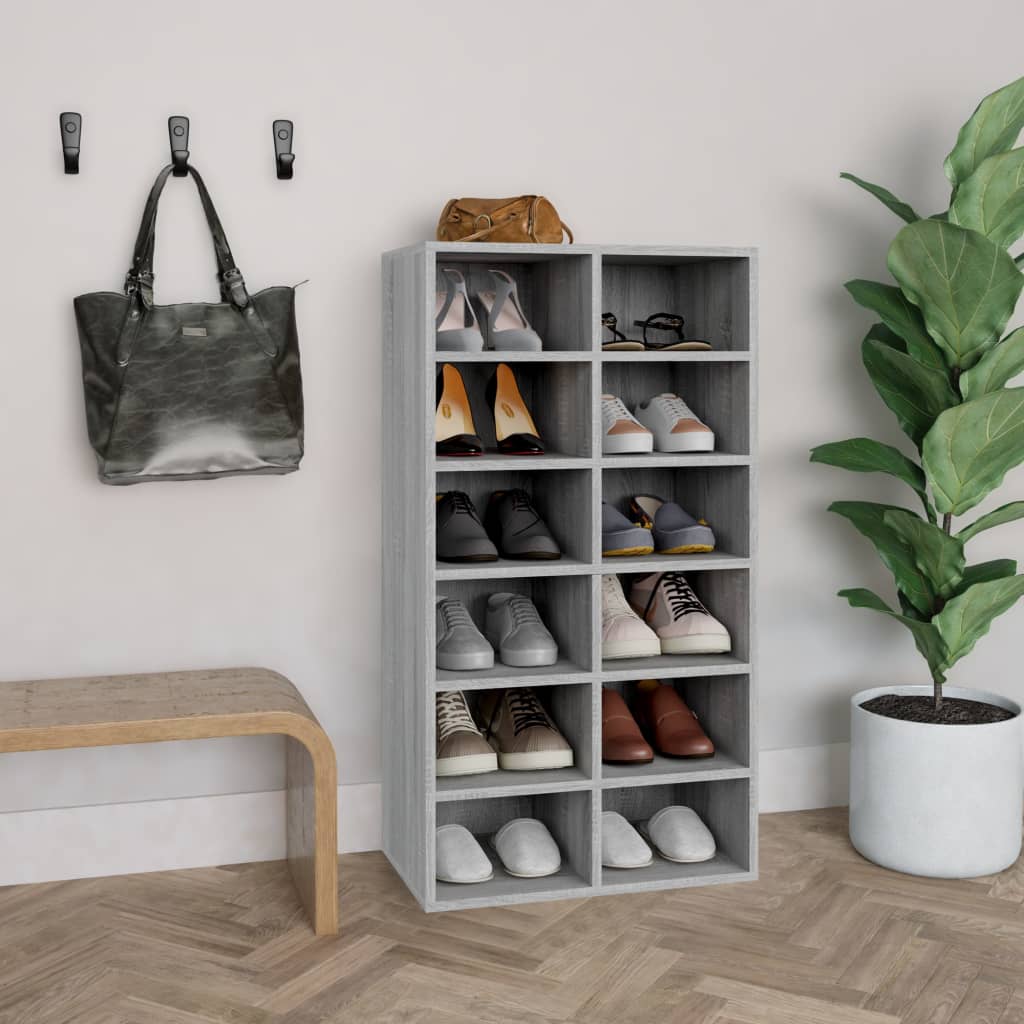 Estantes de zapatos de pared 2 uds madera pino blanco 59x9x23cm