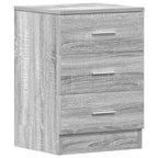 Mesita de noche madera contrachapada gris Sonoma 38x35x56 cm