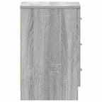 Mesita de noche madera contrachapada gris Sonoma 38x35x56 cm