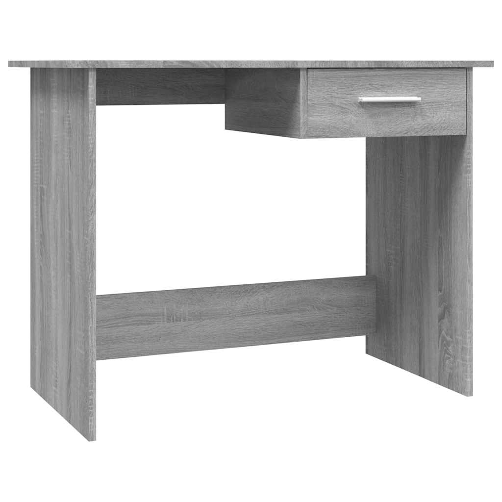 Escritorio de madera contrachapada gris Sonoma 100x50x76 cm