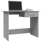 Escritorio de madera contrachapada gris Sonoma 100x50x76 cm