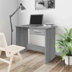 Escritorio de madera contrachapada gris Sonoma 100x50x76 cm