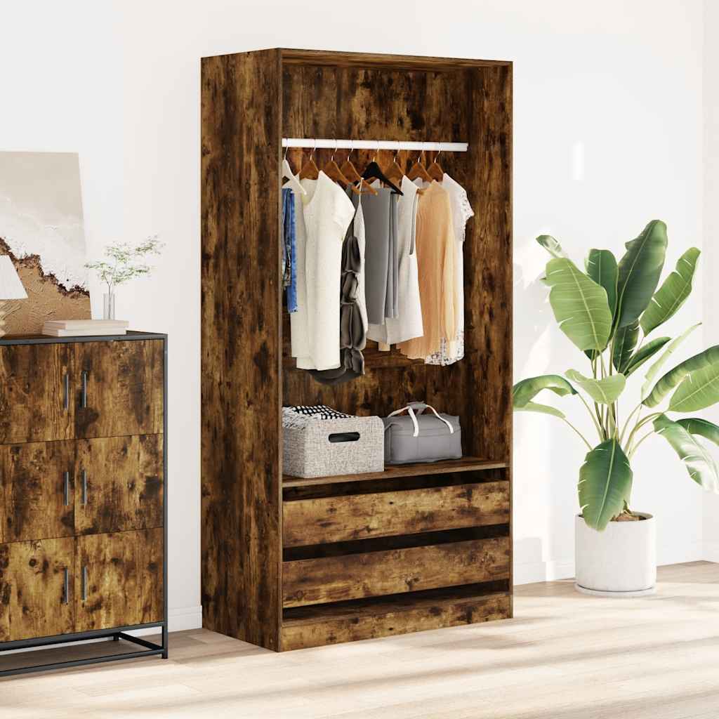 Armario de madera contrachapada gris Sonoma 100x50x200 cm
