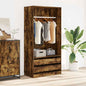 Armario de madera contrachapada gris Sonoma 100x50x200 cm
