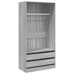 Armario de madera contrachapada gris Sonoma 100x50x200 cm