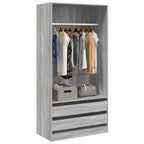 Armario de madera contrachapada gris Sonoma 100x50x200 cm