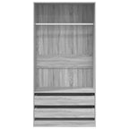 Armario de madera contrachapada gris Sonoma 100x50x200 cm