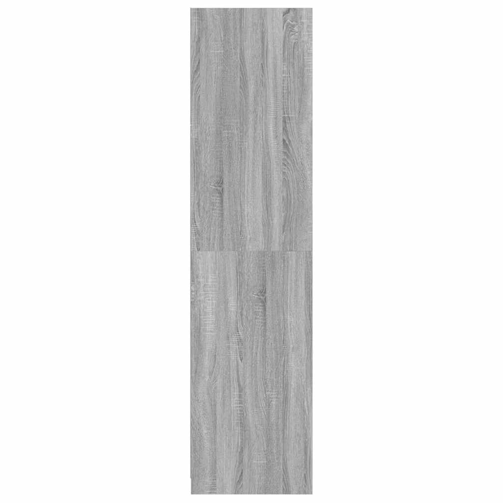 Armario de madera contrachapada gris Sonoma 100x50x200 cm