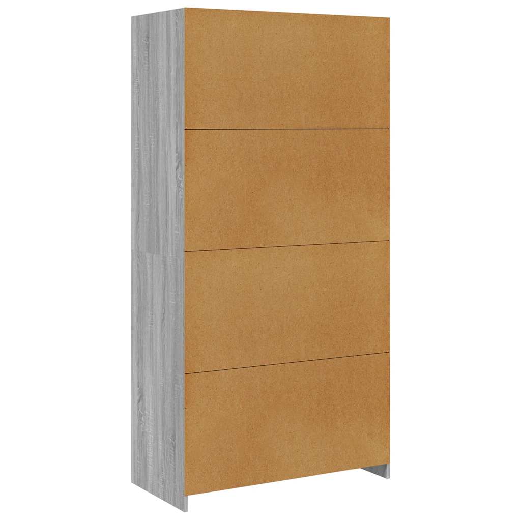 Armario de madera contrachapada gris Sonoma 100x50x200 cm