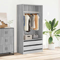 Armario de madera contrachapada gris Sonoma 100x50x200 cm