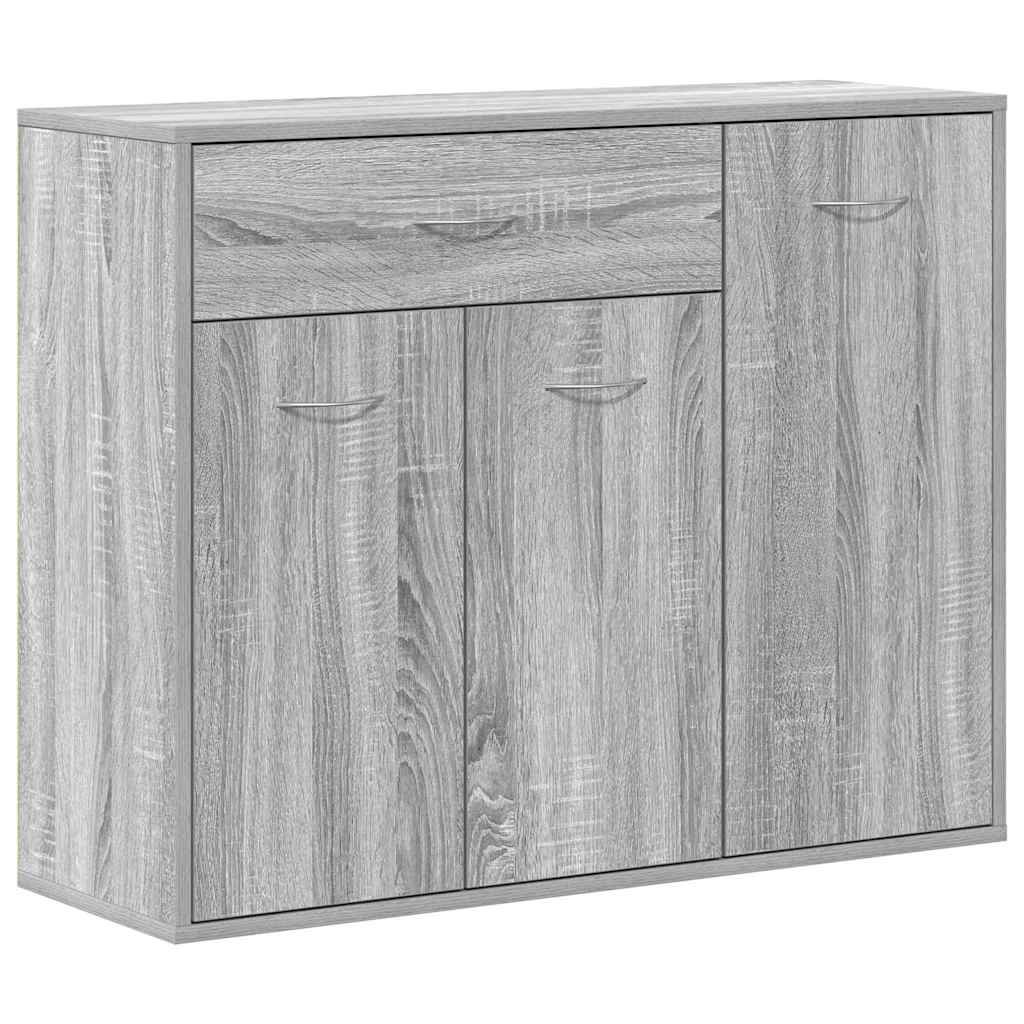 Aparador de madera contrachapada gris Sonoma 88x30x70 cm