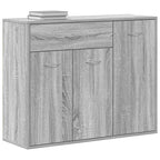 Aparador de madera contrachapada gris Sonoma 88x30x70 cm