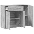 Aparador de madera contrachapada gris Sonoma 88x30x70 cm