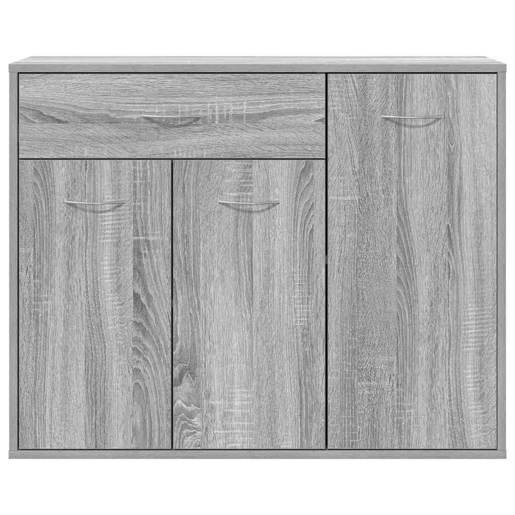 Aparador de madera contrachapada gris Sonoma 88x30x70 cm