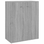 Aparador de madera contrachapada gris Sonoma 60x30x75 cm