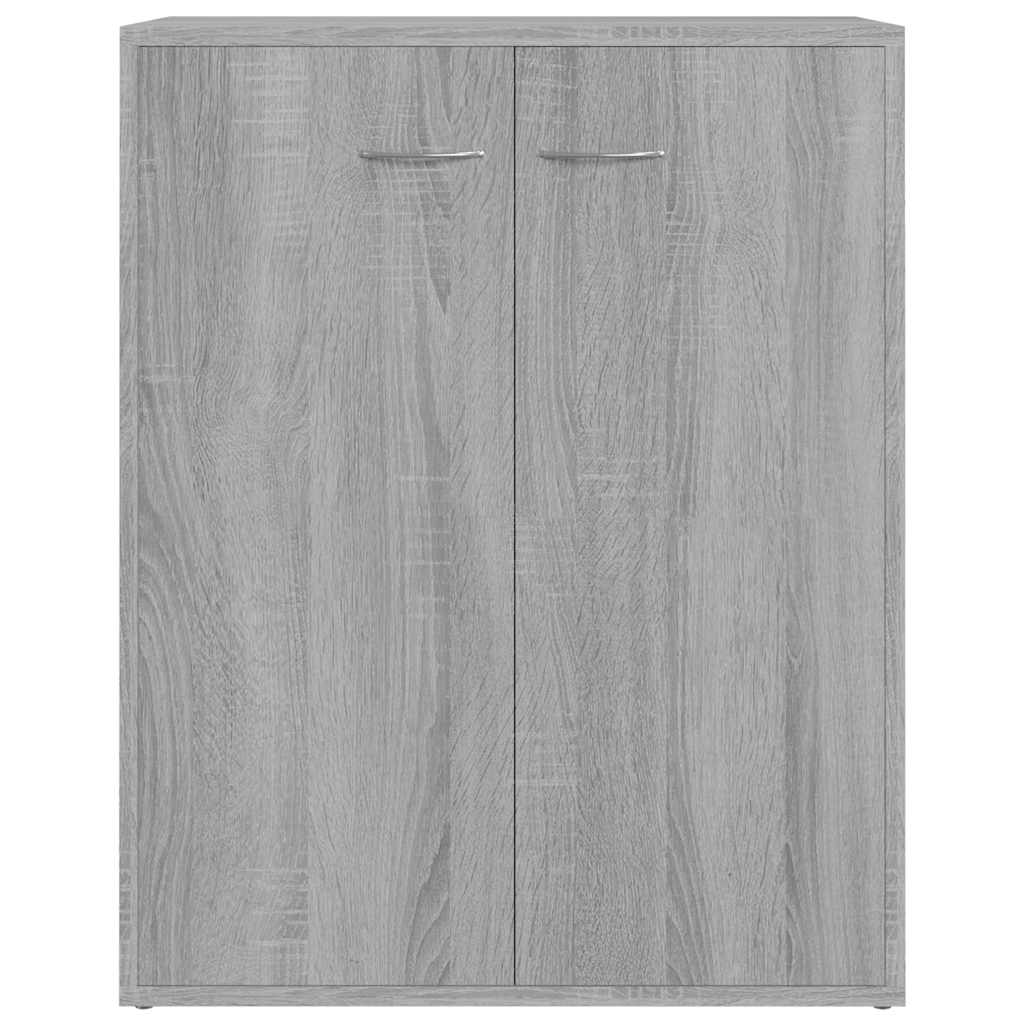 Aparador de madera contrachapada gris Sonoma 60x30x75 cm